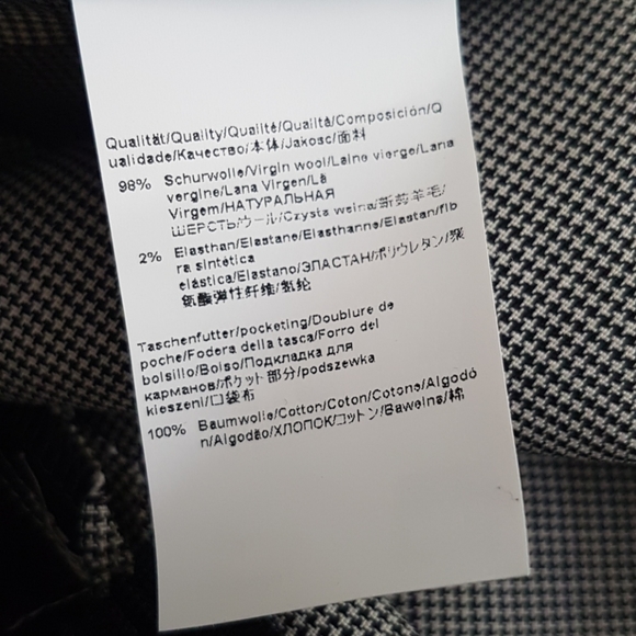 BOSS Tavilla Ring Belt Houndstooth Wool Pant 6 - Picture 7 of 8